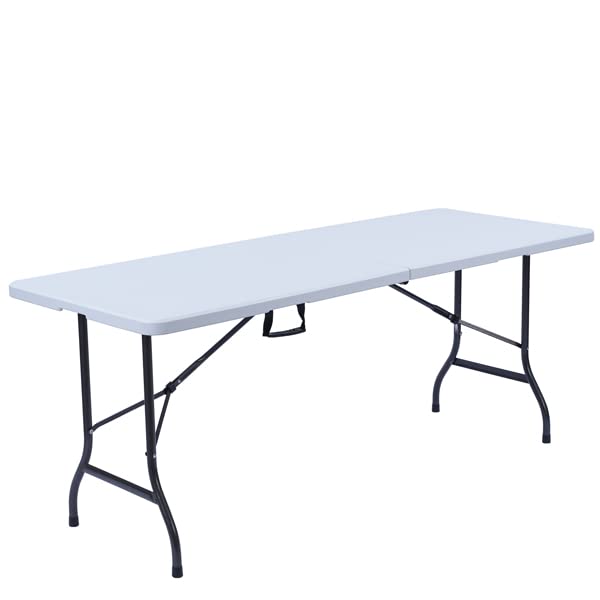 White 6 ft Foldable Plastic Table G66850