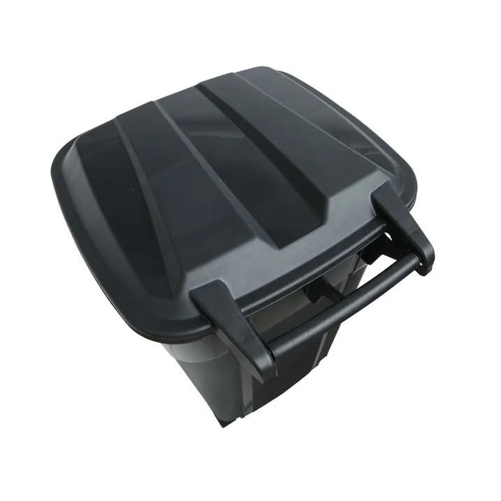32 Gallon Black Wheeled Plastic Trash Can W8996