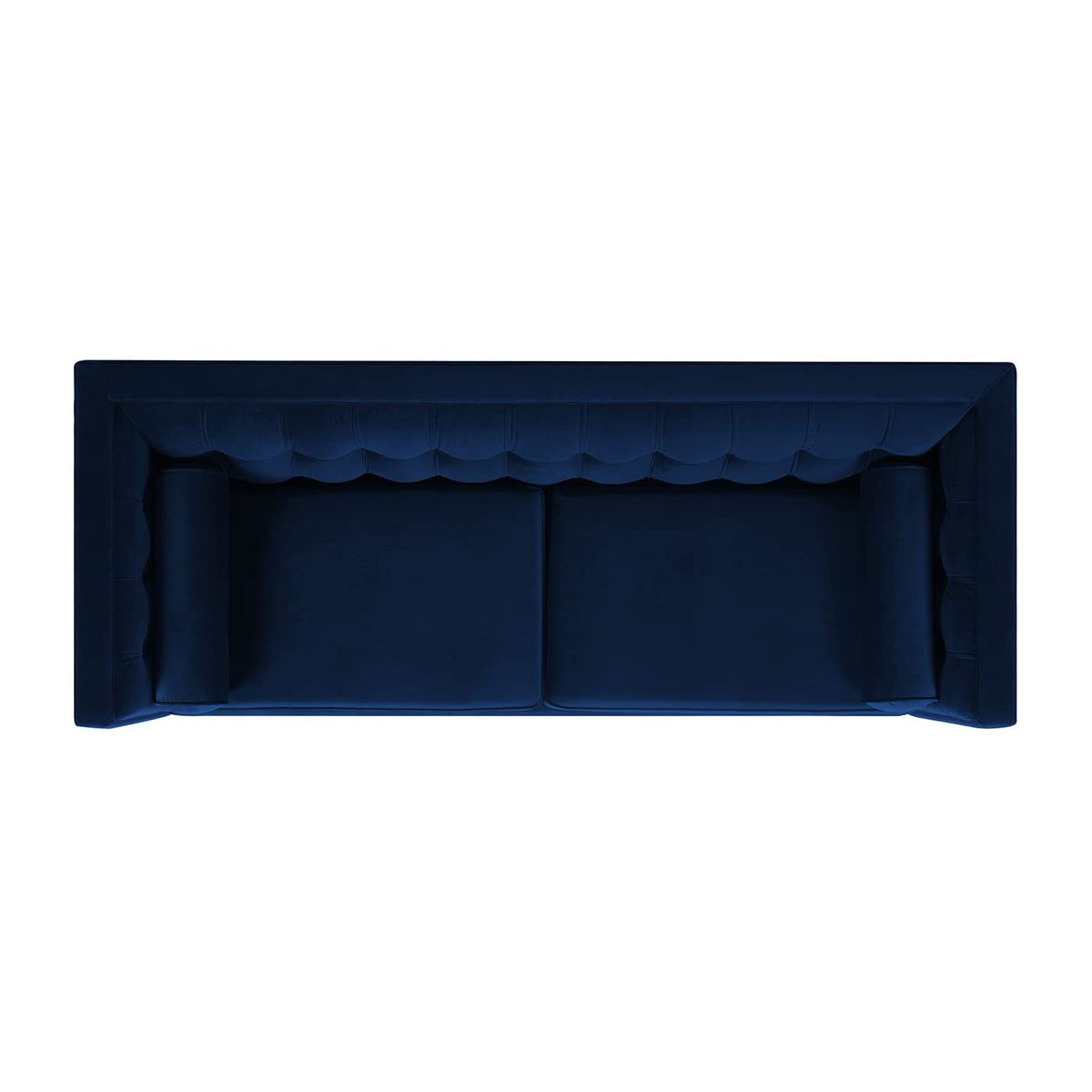 84" Navy Blue Velvet Tufted Sofa U24826