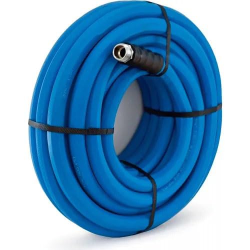 5/8 Inch x 100 Foot EPDM Rubber Hot Water Hose with Brass Fittings K54154