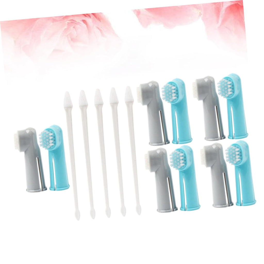 15 Pc Dual-Headed and Finger Pet Toothbrushes J519