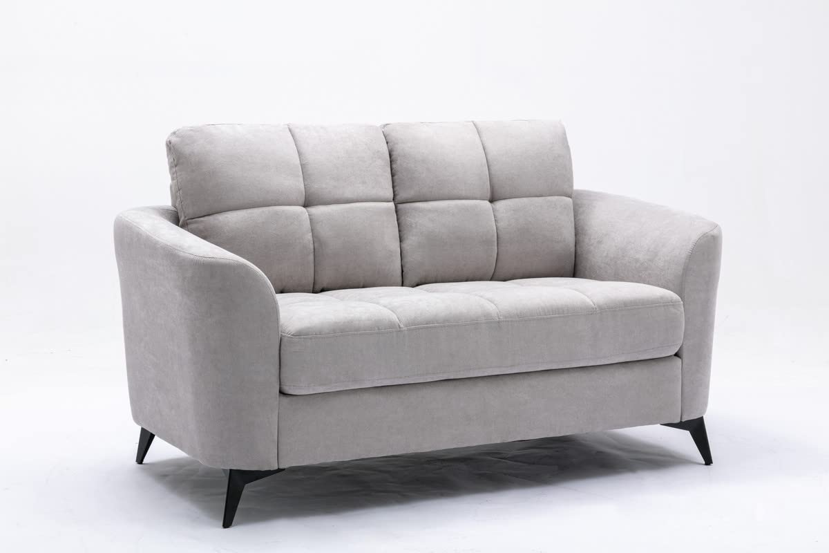 Light Gray Upholstered Loveseat B530474