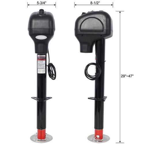 12V Electric Trailer Jack with 18" Lift K937