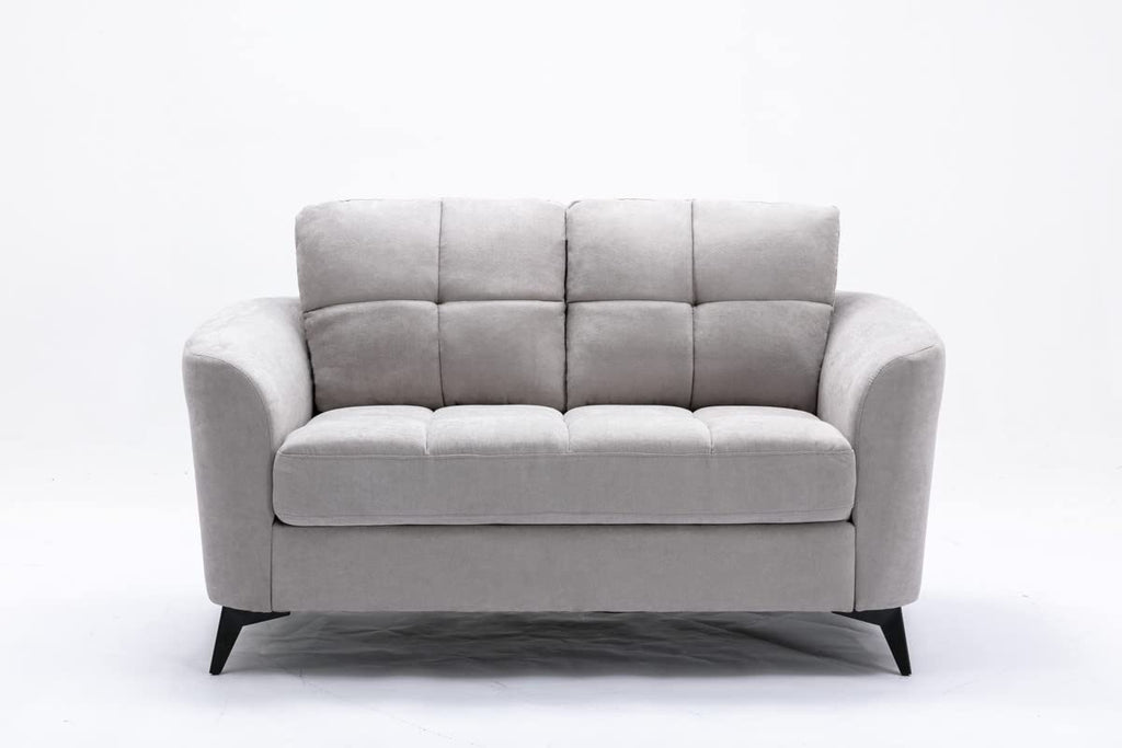 Light Gray Upholstered Loveseat B530474