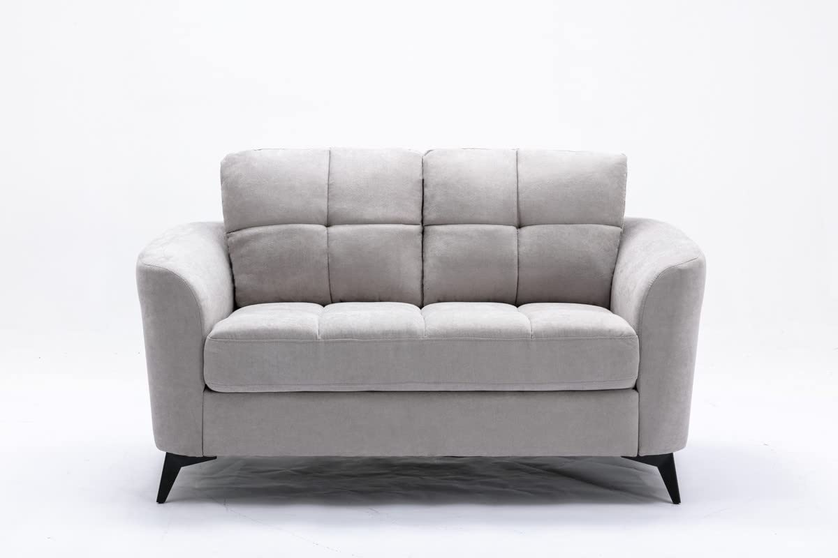 Light Gray Upholstered Loveseat B530474