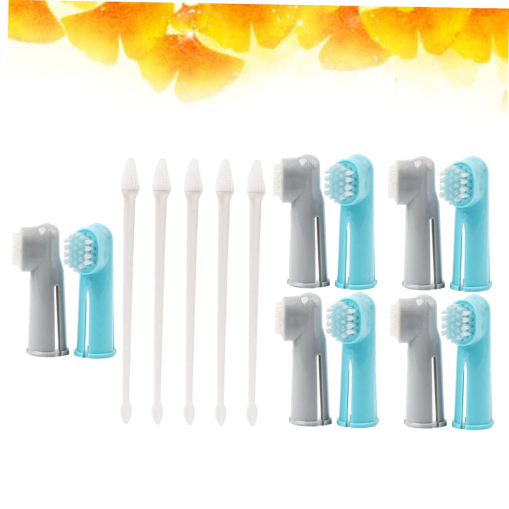 15 Pc Dual-Headed and Finger Pet Toothbrushes J519