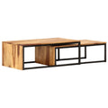 2 pcs Solid Sheesham Wood Nesting Tables C78688