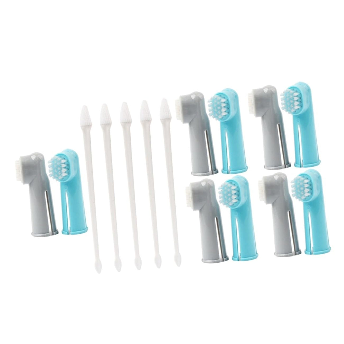 15 Pc Dual-Headed and Finger Pet Toothbrushes J519