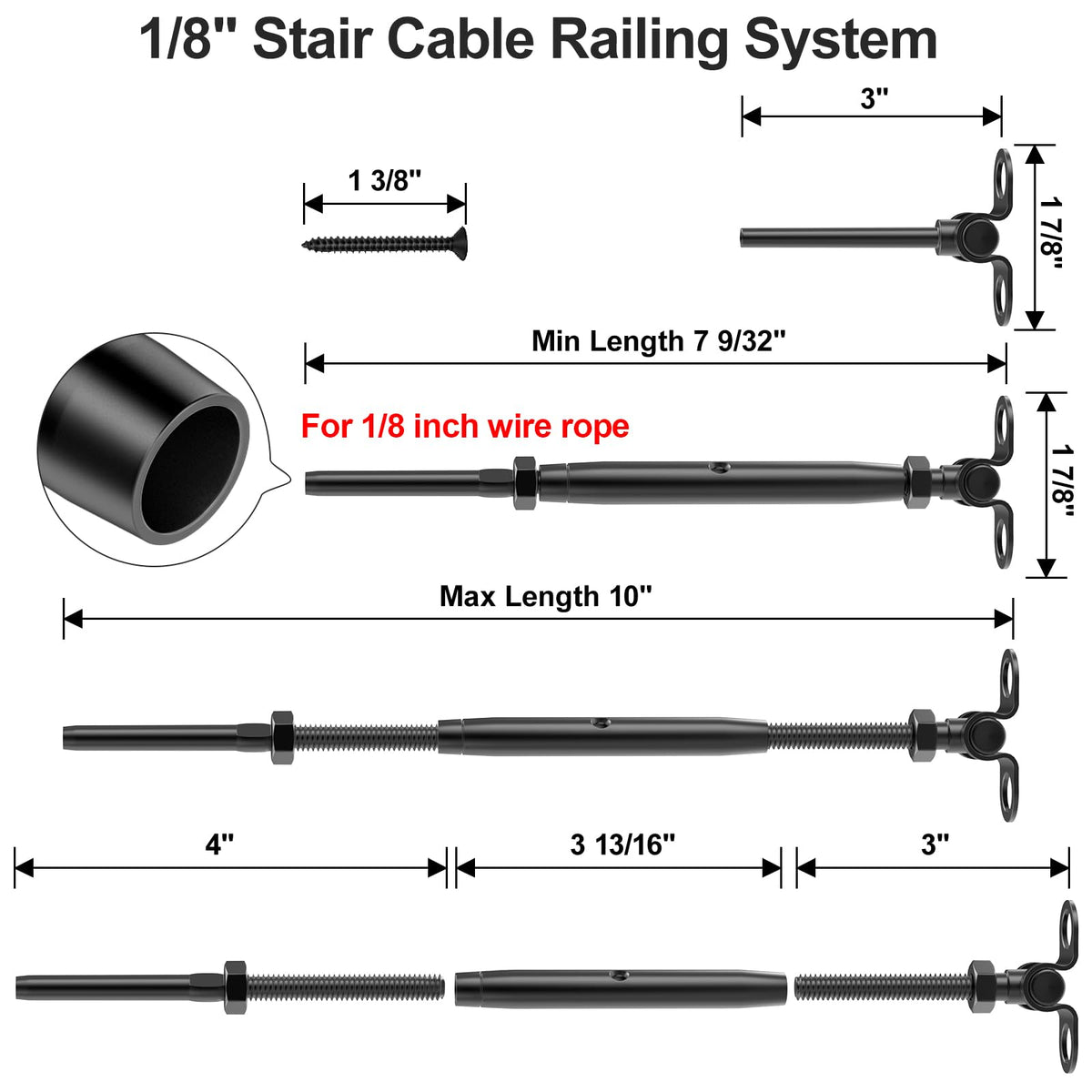 Black Cable Railing Kit O90183