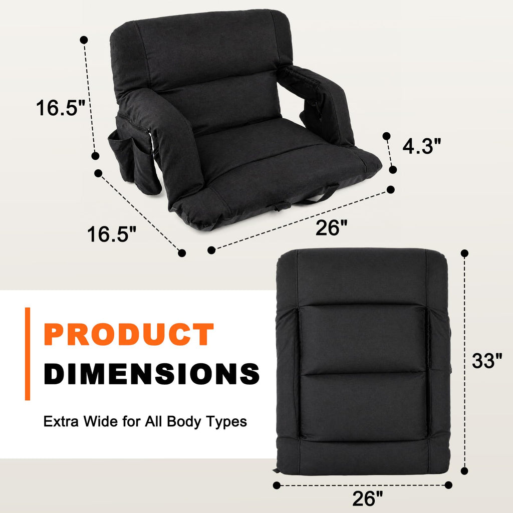 26" Extra Wide Stadium Seats with Back Support Z489
