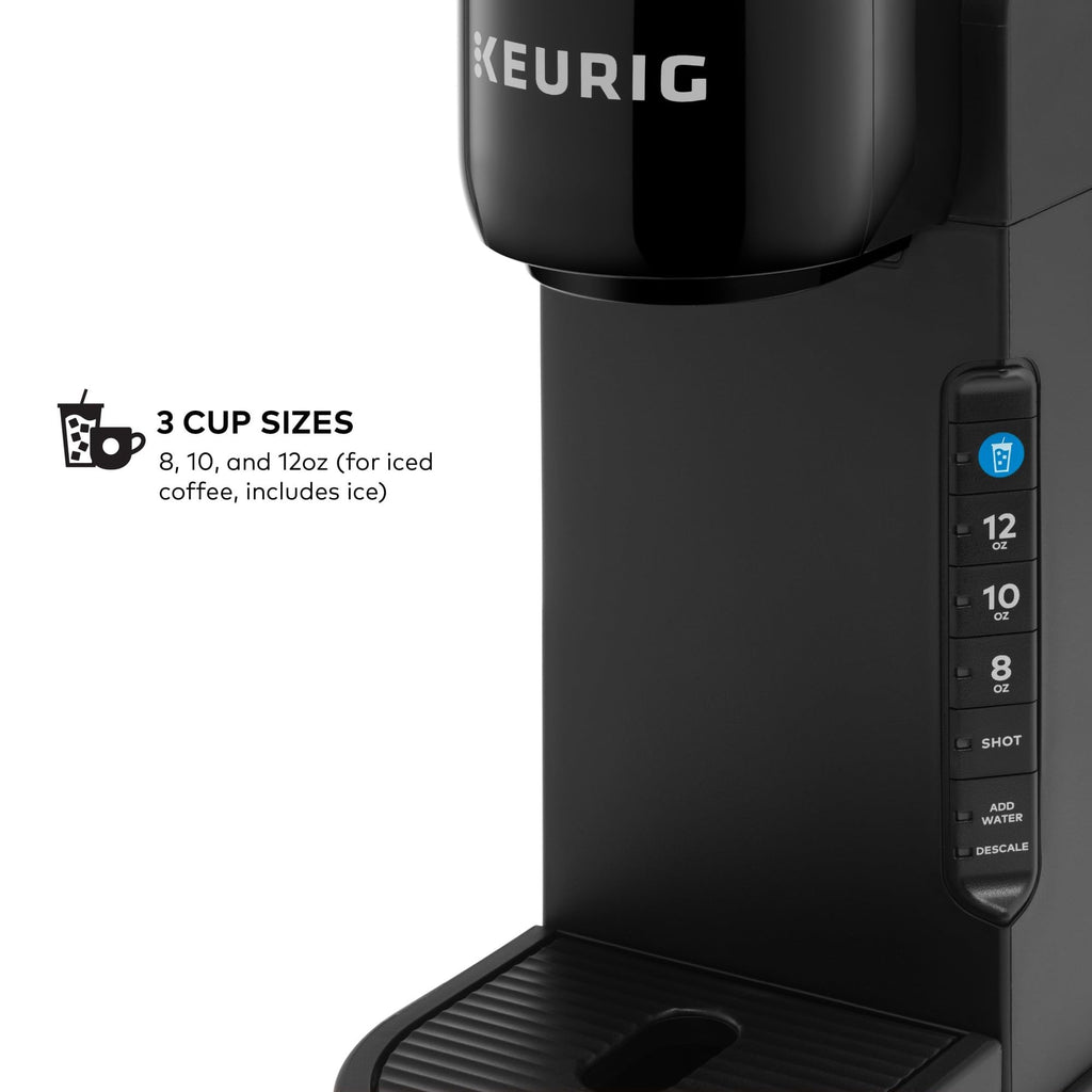 Single Serve Coffee Maker and Frother, 3 Brew Sizes, Black F867