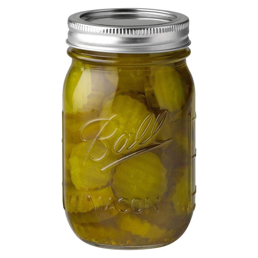 16 oz Regular Mouth Mason Jar with Lids and Bands (12 Units) E140450