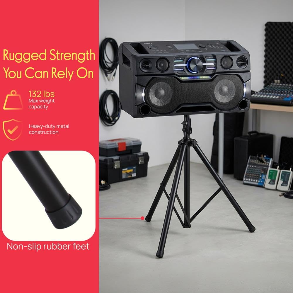 Universal Speaker Stand 2-Pack Height Adjustable Tripod Mount C4686