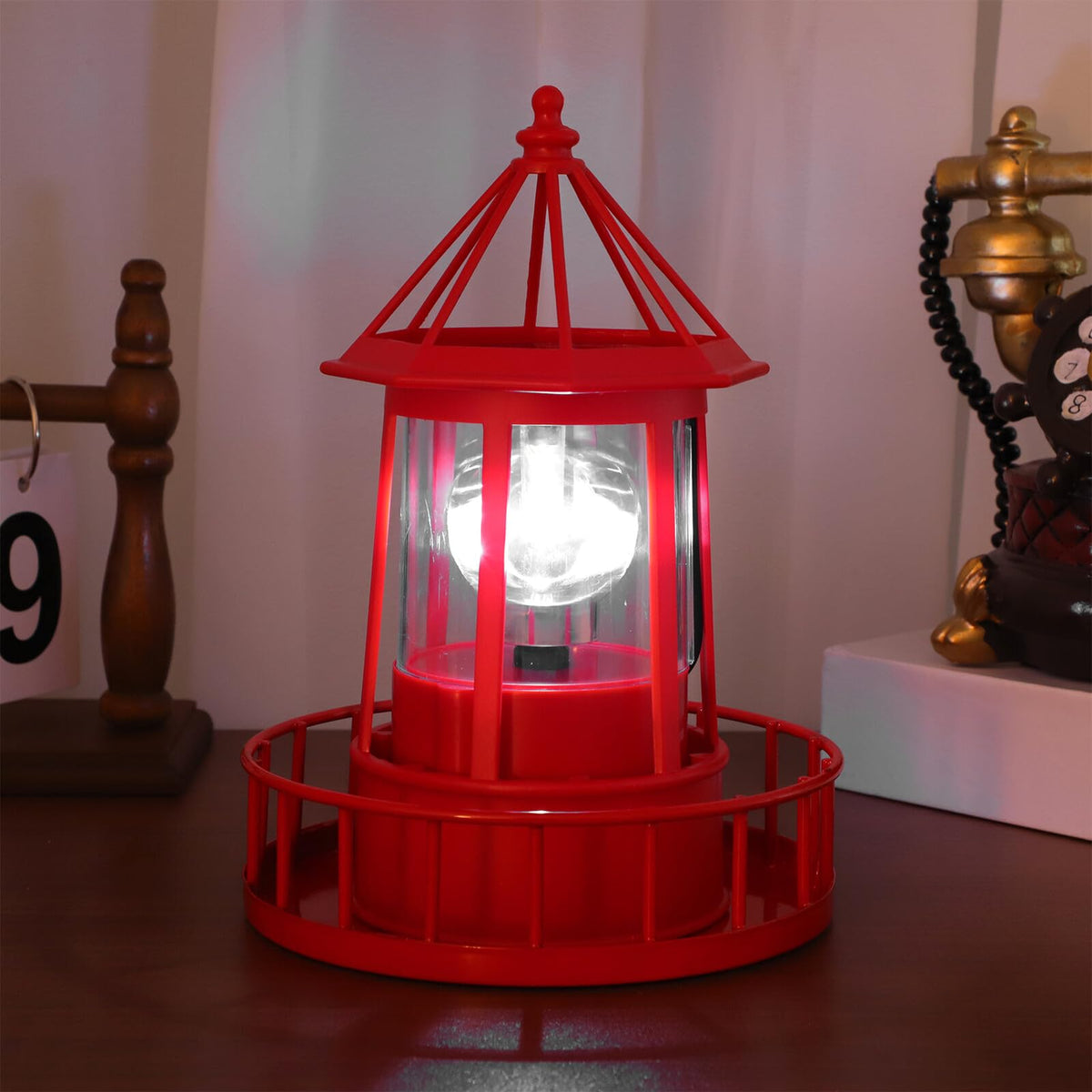 Solar Rotating Lighthouse Landscape Light Q762779