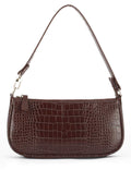 Crocodile Effect Faux Leather Clutch Shoulder Purse Handbag I8540