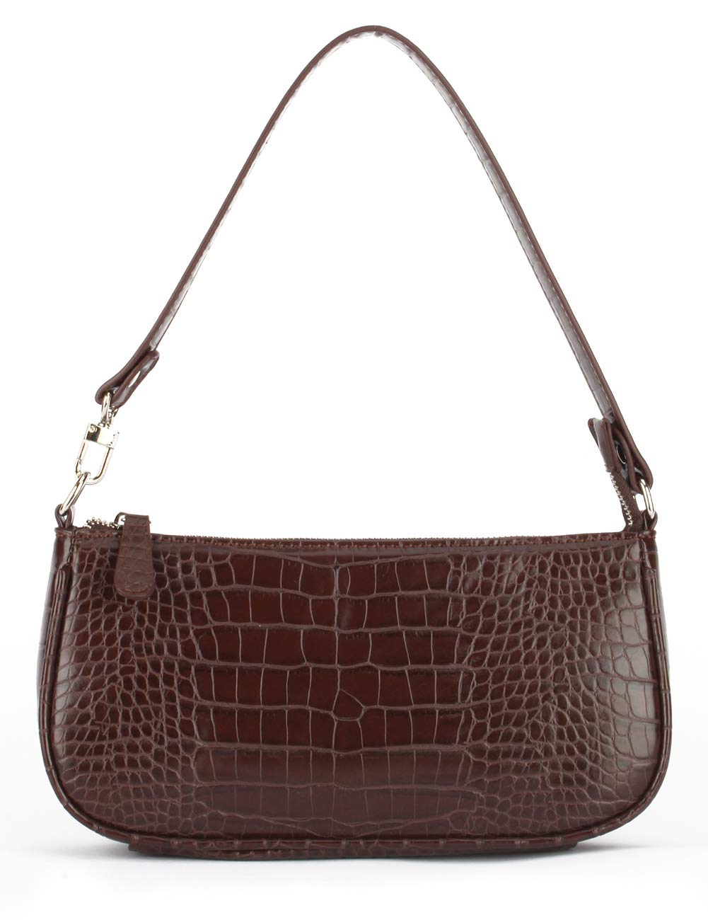 Crocodile Effect Faux Leather Clutch Shoulder Purse Handbag I8540