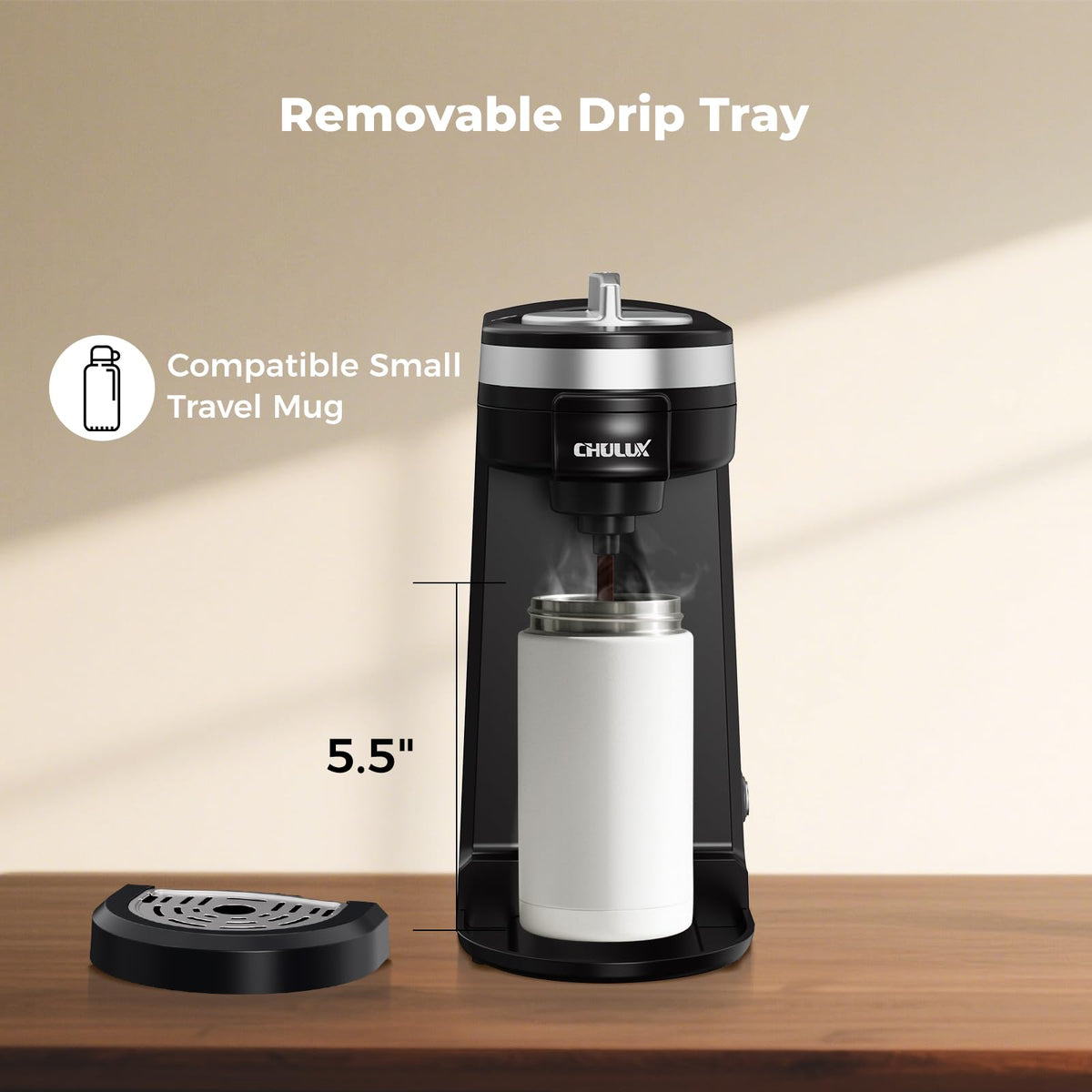 Black Mini Single Serve Coffee Maker S628