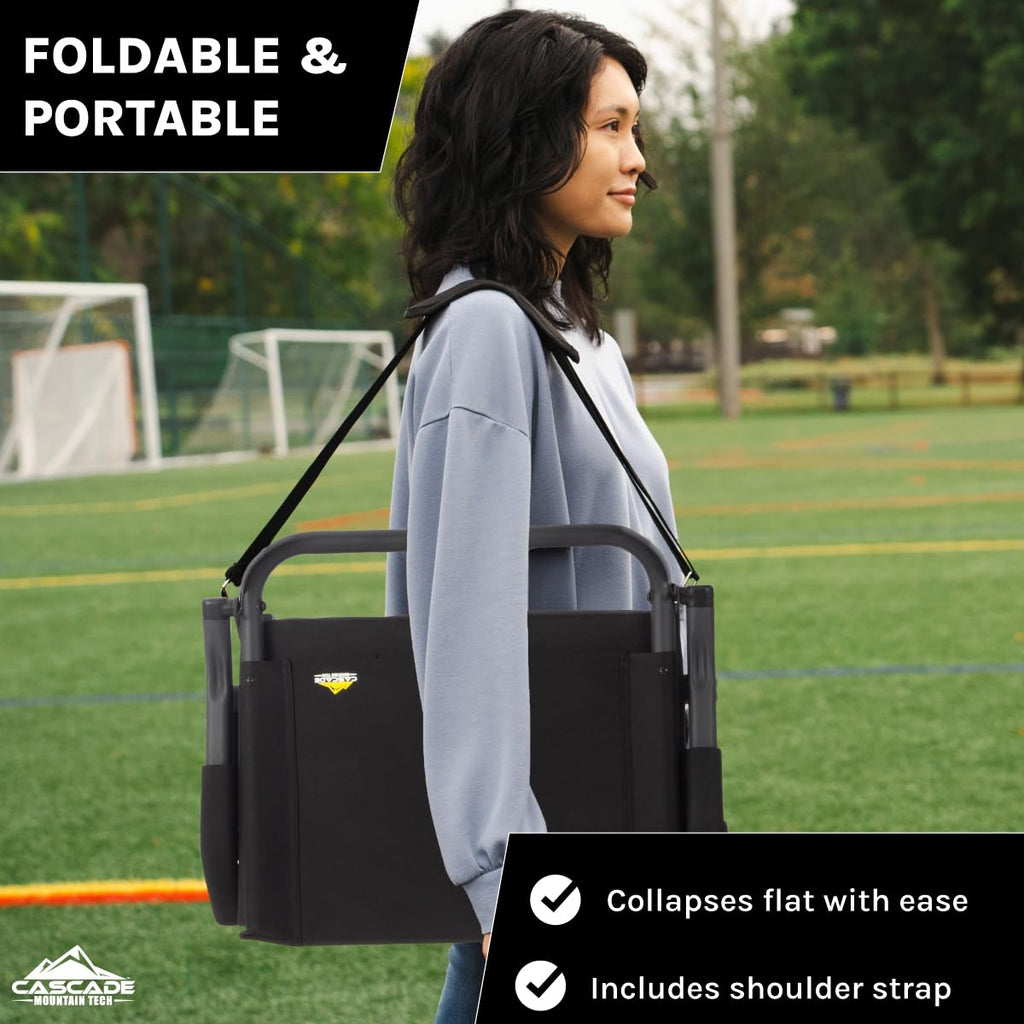Padded Stadium Seat with Pop-Up Armrests D694