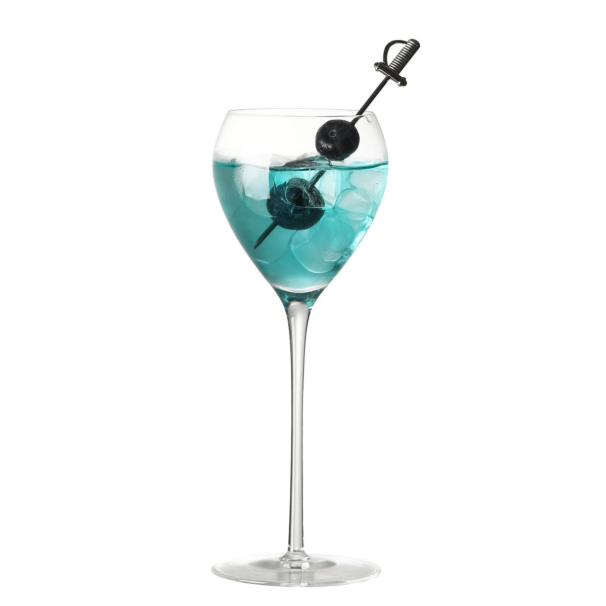 Hand Blown Crystal Cocktail Glasses Set of 6, 5.8Oz Clear U9678