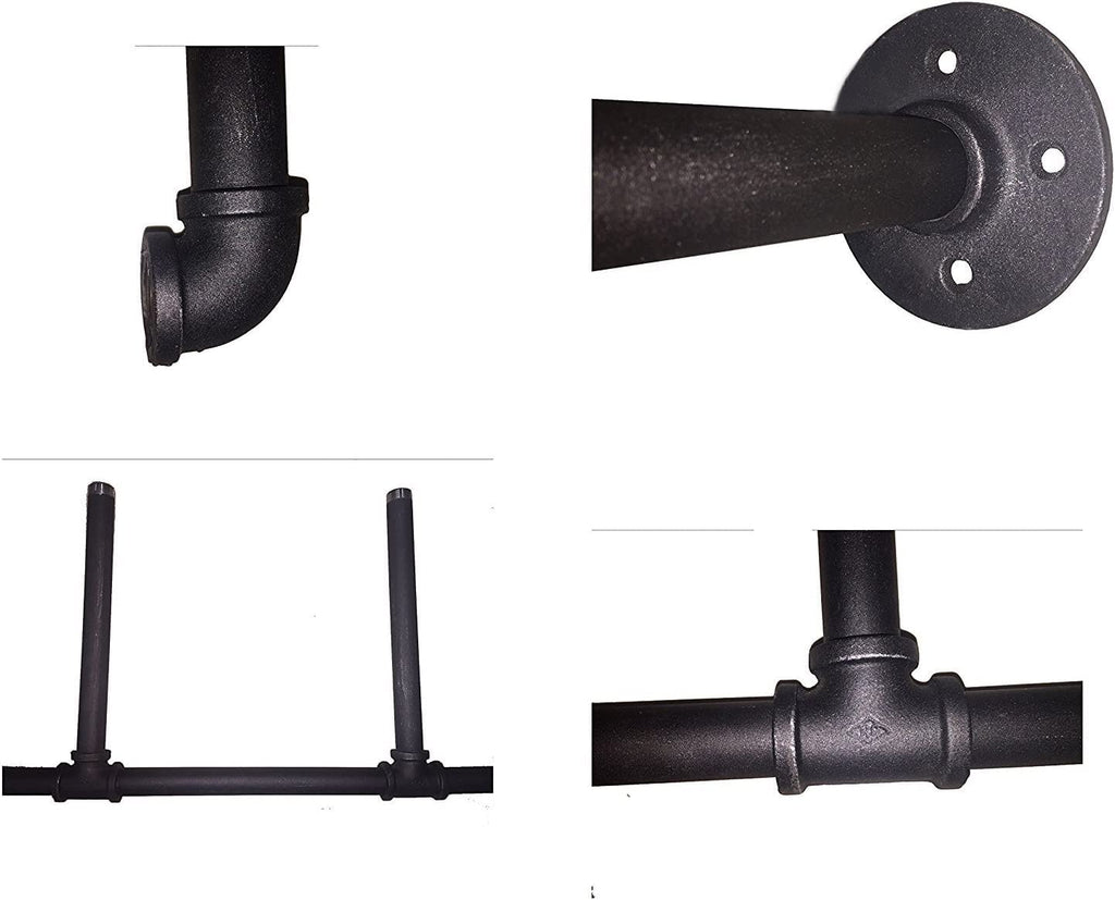 14" Deep 3 Pc Industrial Wall Mount Pipe Shelf P896861