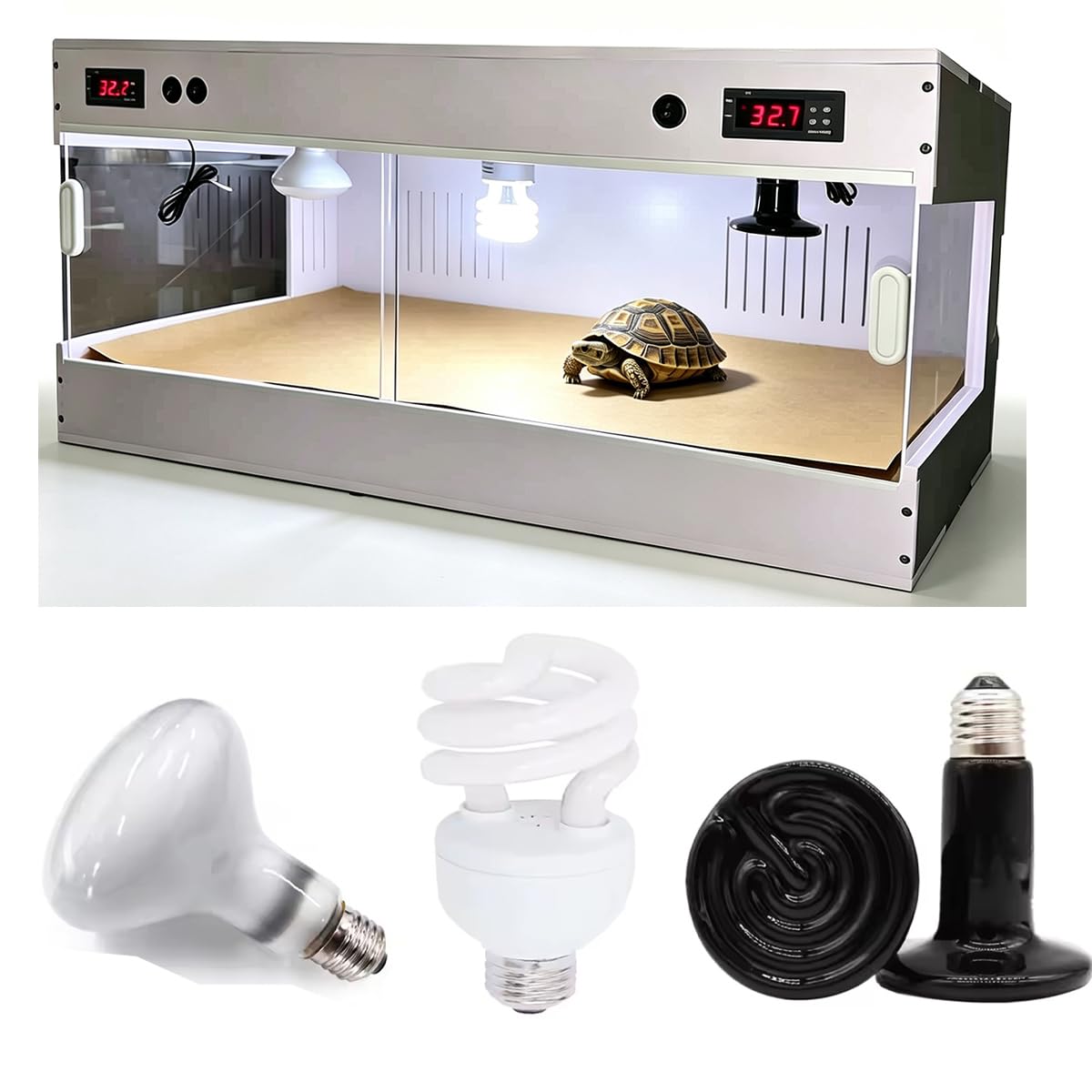 UVB 10.0 Calcium Booster Bulb with Ceramic Heat Emitter and Daylight Tube H222702