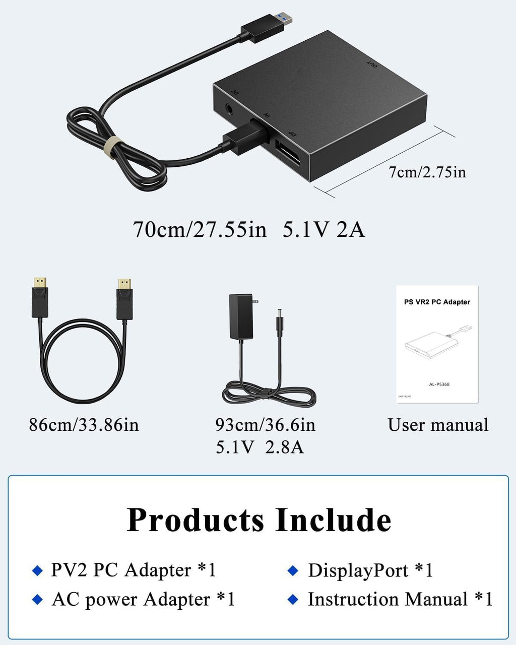 PC Adapter for VR2 Headset O489