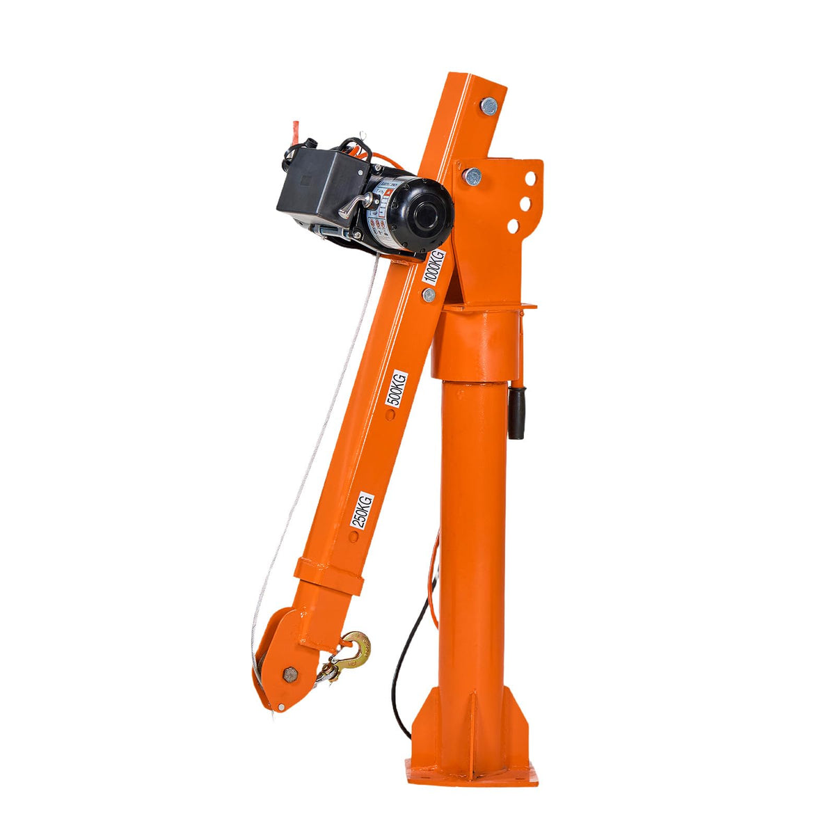 Electric Truck Crane with 12V Electric Winch and 360° Rotating Telescopic Boom Q692574