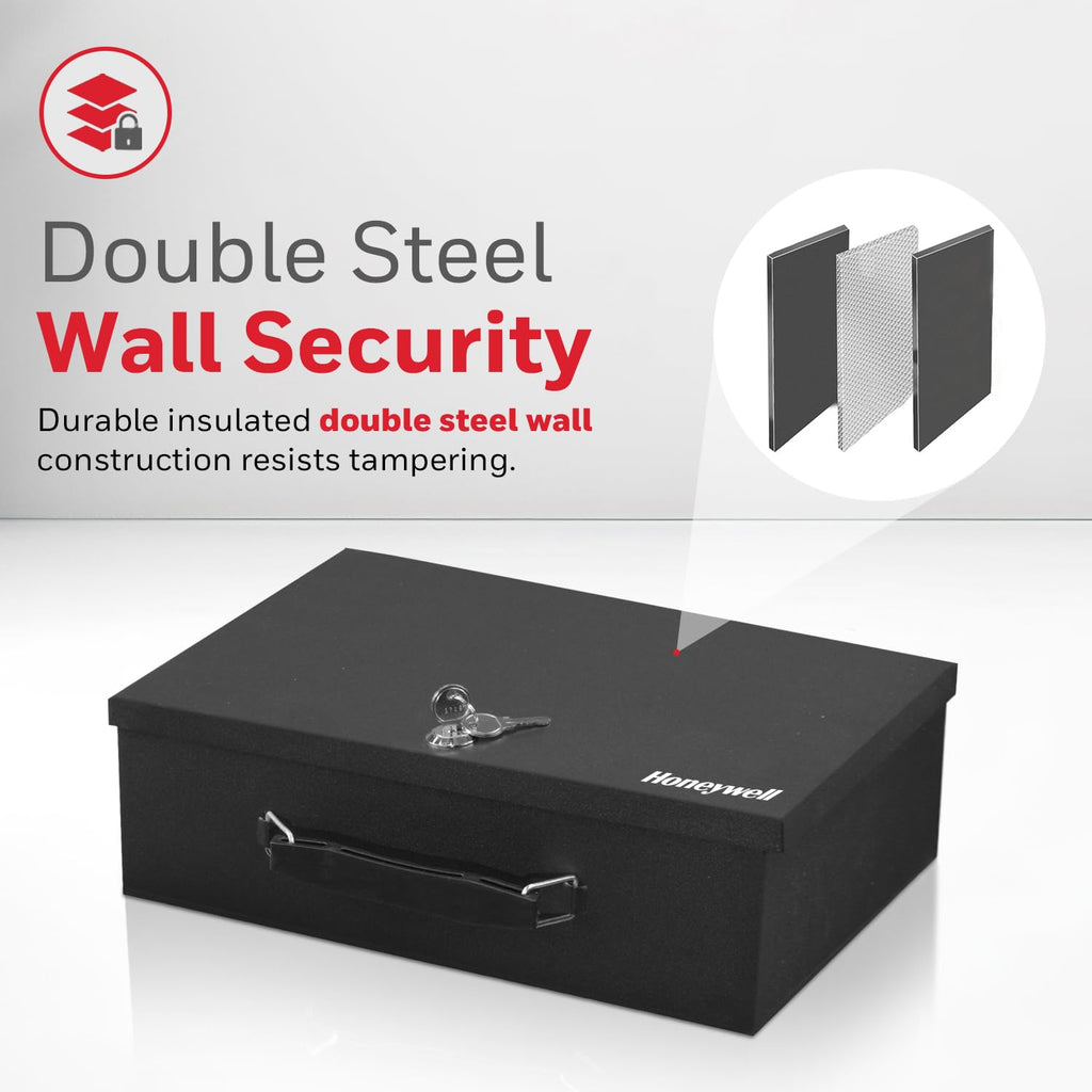 Black Steel Safe Box with Keys P762265