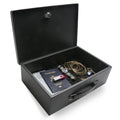 Black Steel Safe Box with Keys P762265