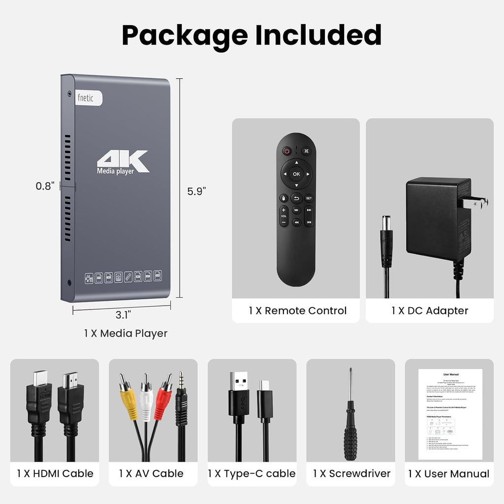 4K 60Hz H.265 Ultra HD Digital Media Player & HDD Enclosure 2 in 1 U551