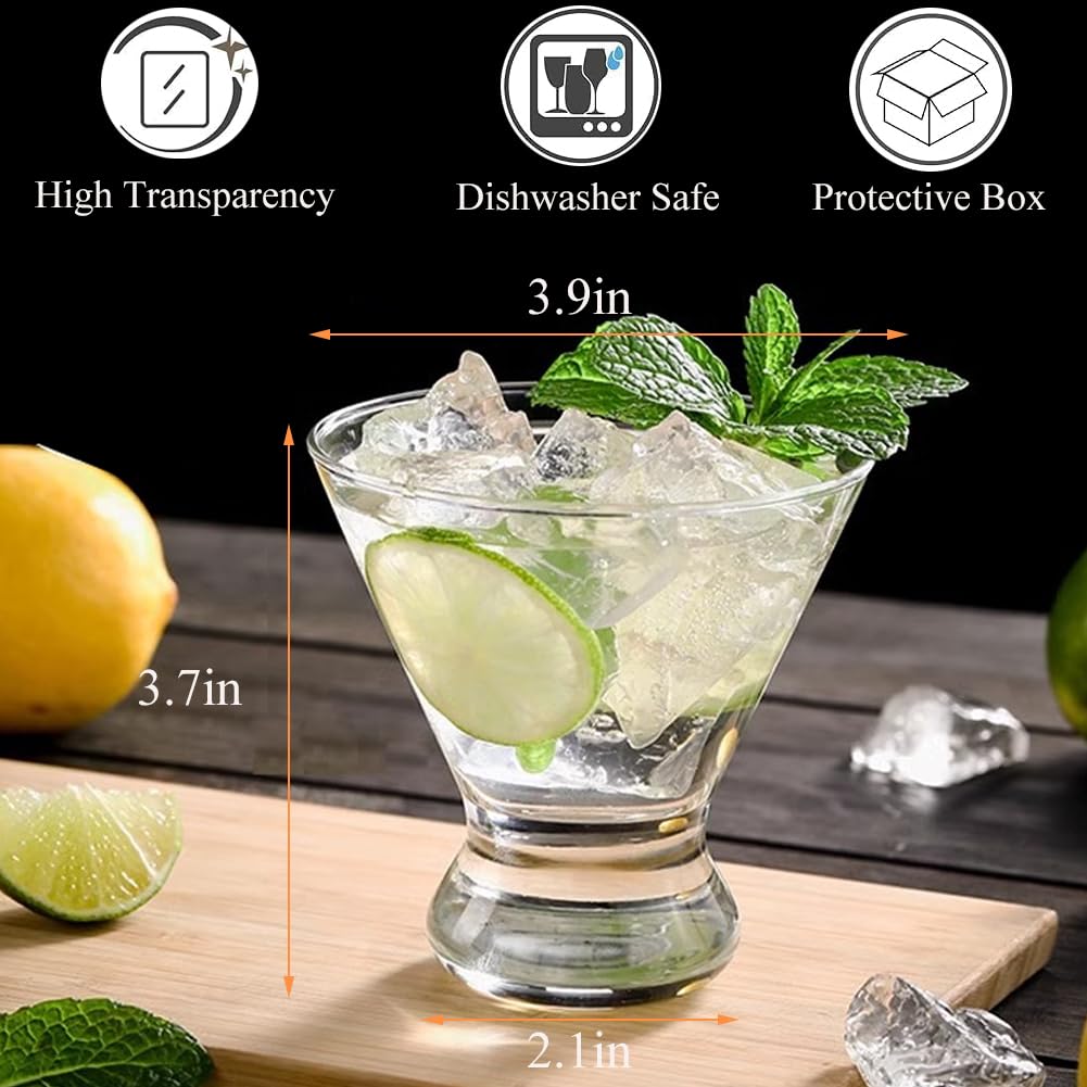 Stemless Martini Glasses Set of 4 L842