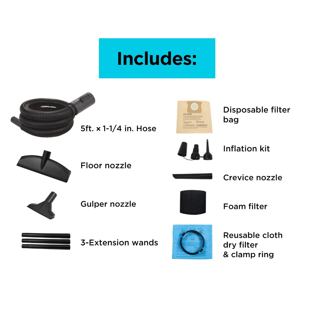 4 Gallon 3-in-1 Wet and Dry Shop Vacuum O246472