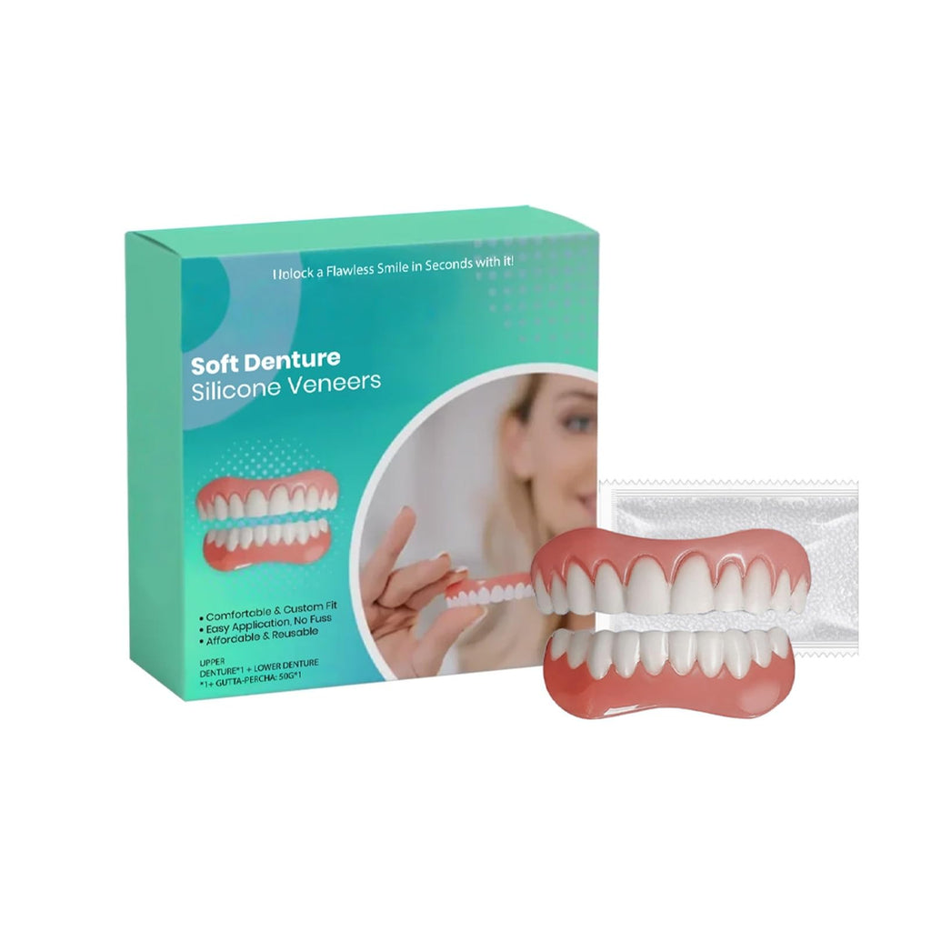 Soft Denture Silicone Veneers, Upper and Lower Denture Set C48884