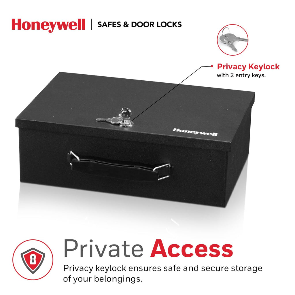 Black Steel Safe Box with Keys P762265