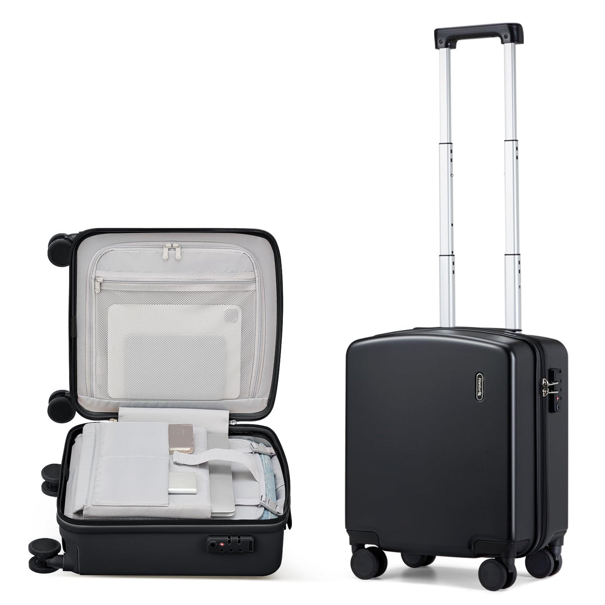 16 Inch Underseat Hard Shell Carry On Luggage with TSA Lock F99218