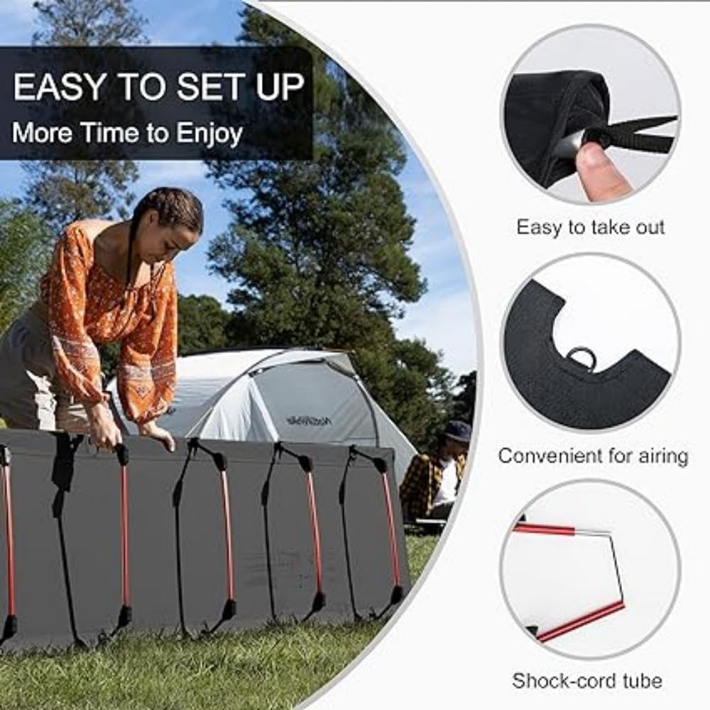 Ultralight Folding Camping Cot 330lbs L4368