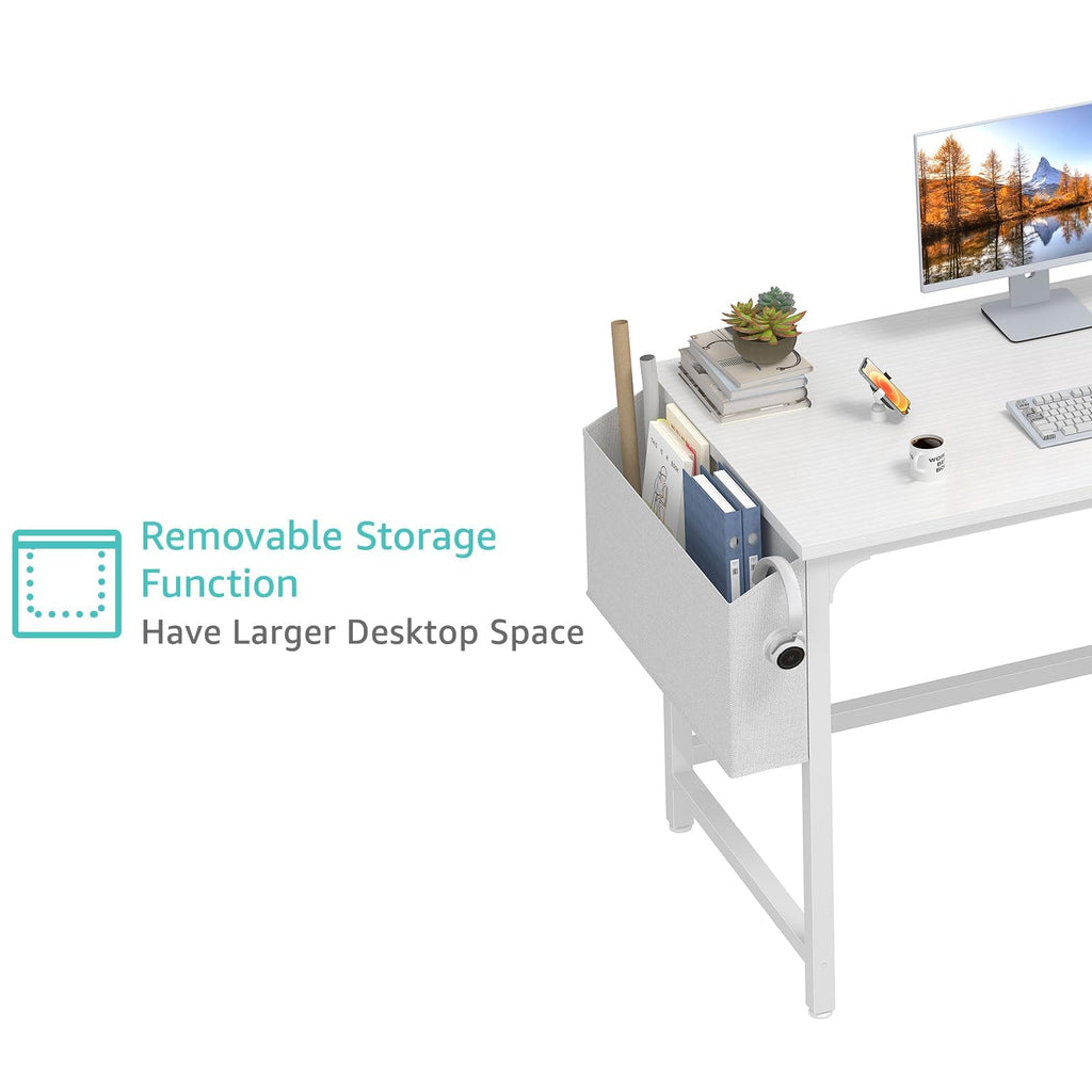 White Computer Desk with Drawers 47 Inch T930