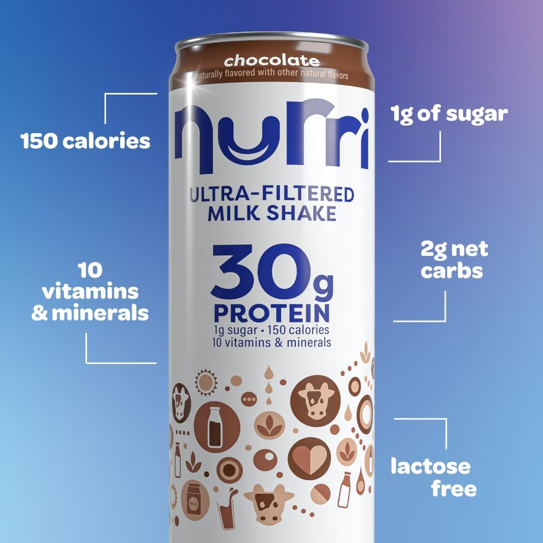 Milk Chocolate Protein Shake, 30g Protein, Lactose Free, 12 Pack A4497