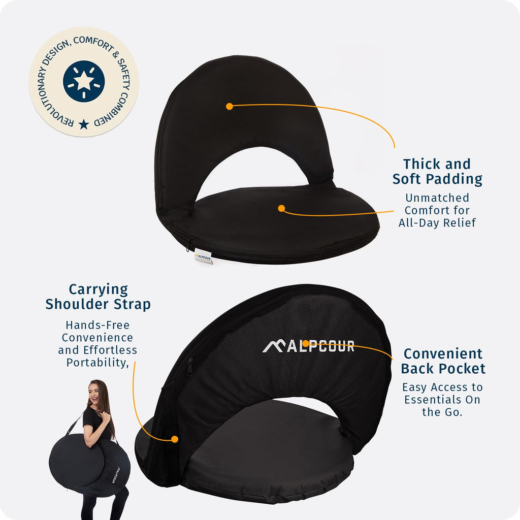 Folding Waterproof Reclining Stadium Seat Z28888