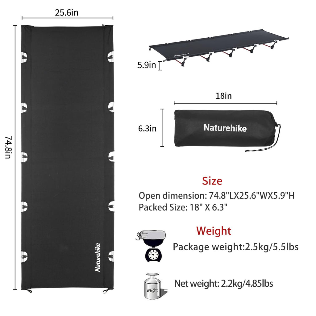 Ultralight Folding Camping Cot 330lbs L4368