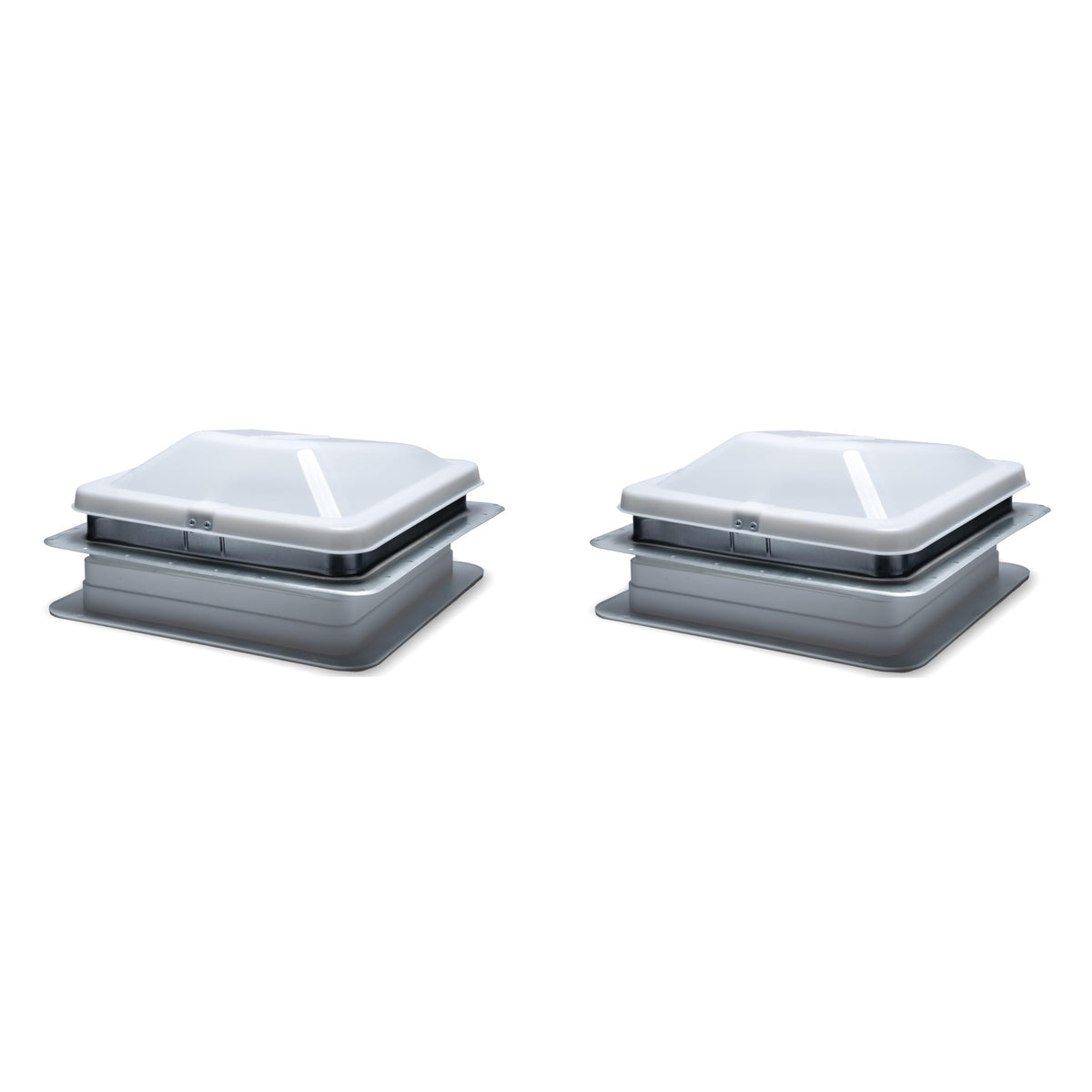 14" White Cargo Universal Roof Vents with White Lids N98209