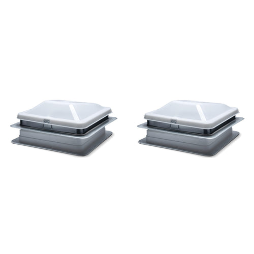 14" White Cargo Universal Roof Vents with White Lids N98209