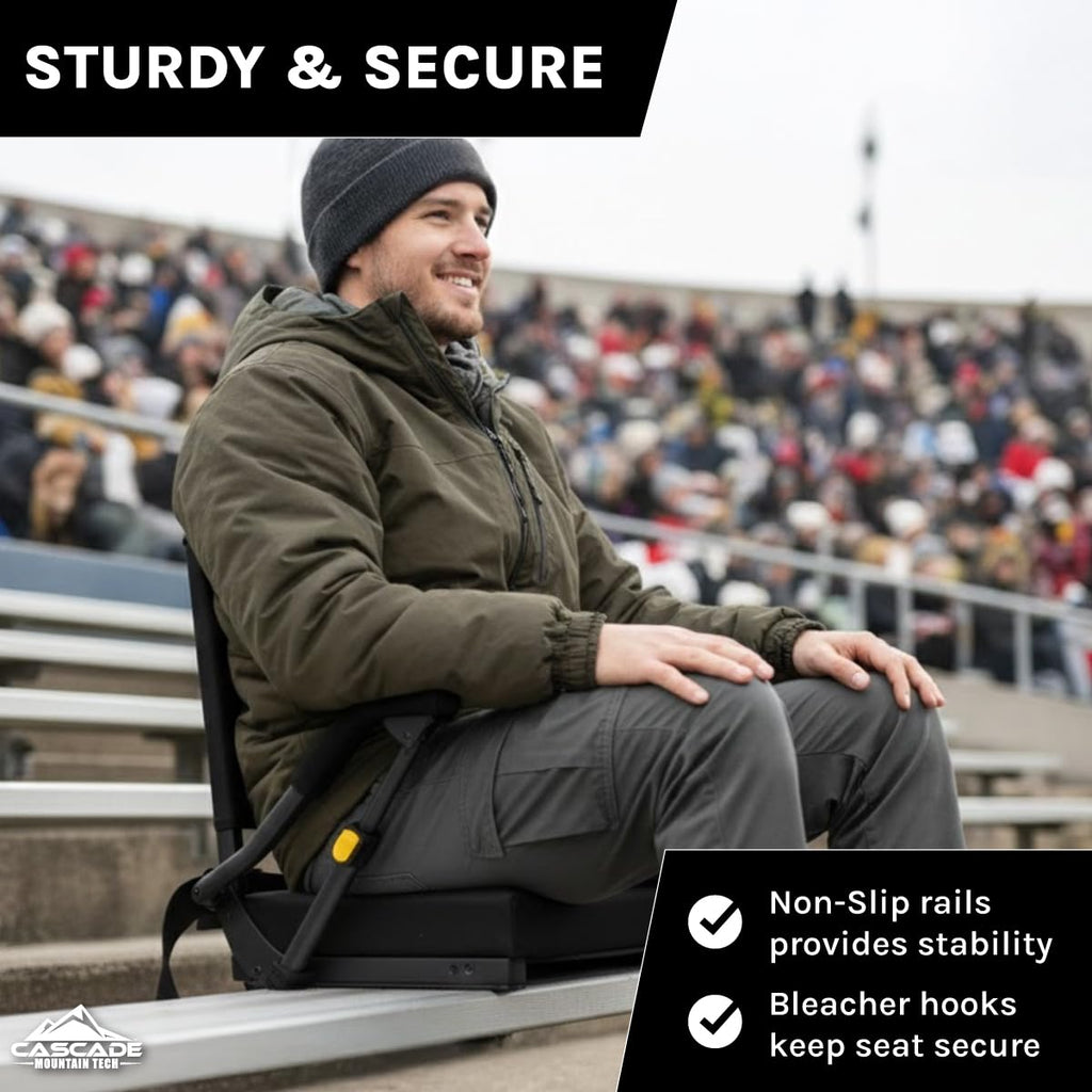 Padded Stadium Seat with Pop-Up Armrests D694