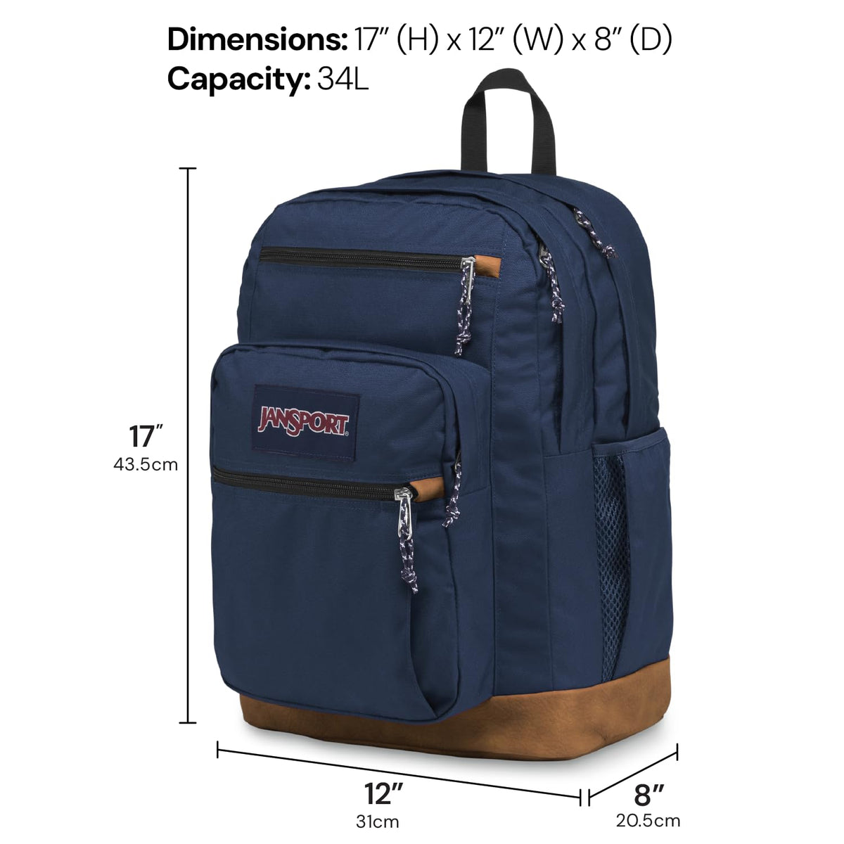 Black 15-inch Laptop Backpack with 2 Compartments O7297