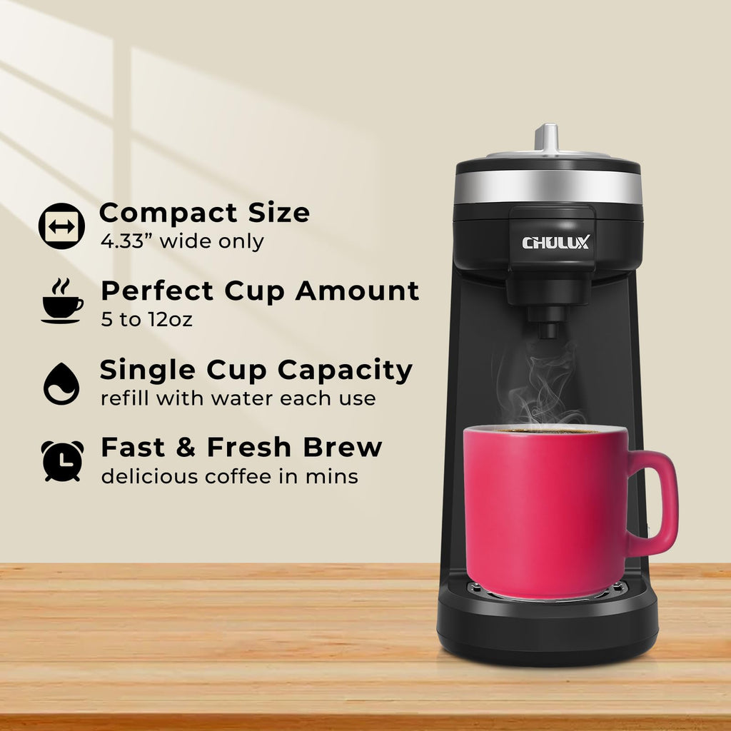 Black Mini Single Serve Coffee Maker S628