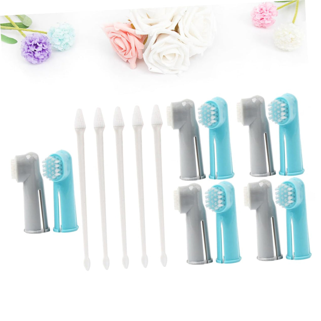 15 Pc Dual-Headed and Finger Pet Toothbrushes J519