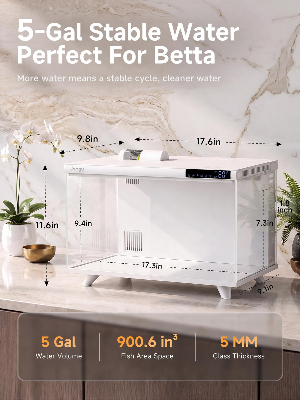 5 Gallon Smart Fish Tank Aquarium Kit A725207