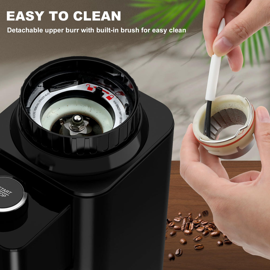 Black Electric Conical Burr Coffee Grinder B652248