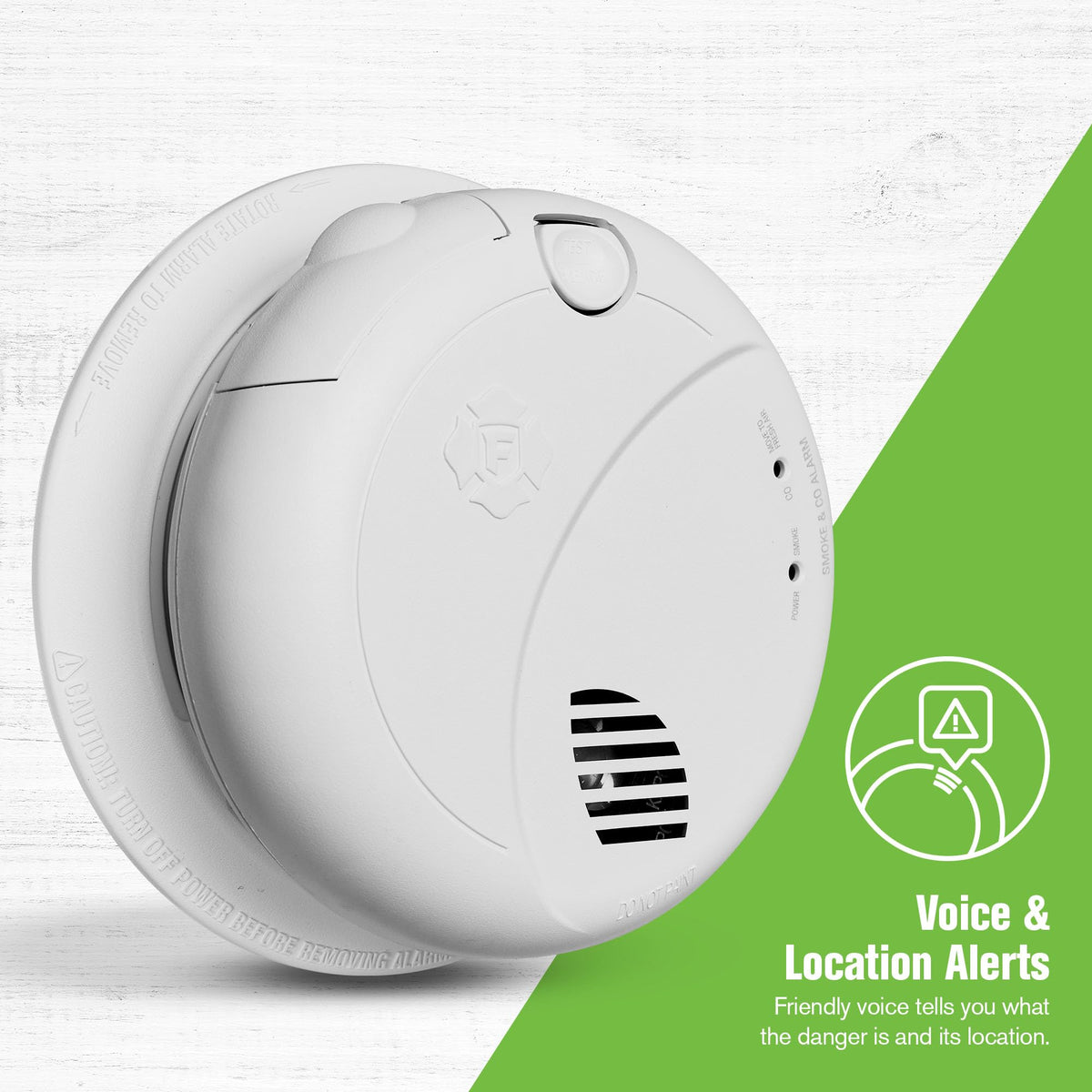 Hardwire Combination Smoke & Carbon Monoxide Alarm with Voice X728947
