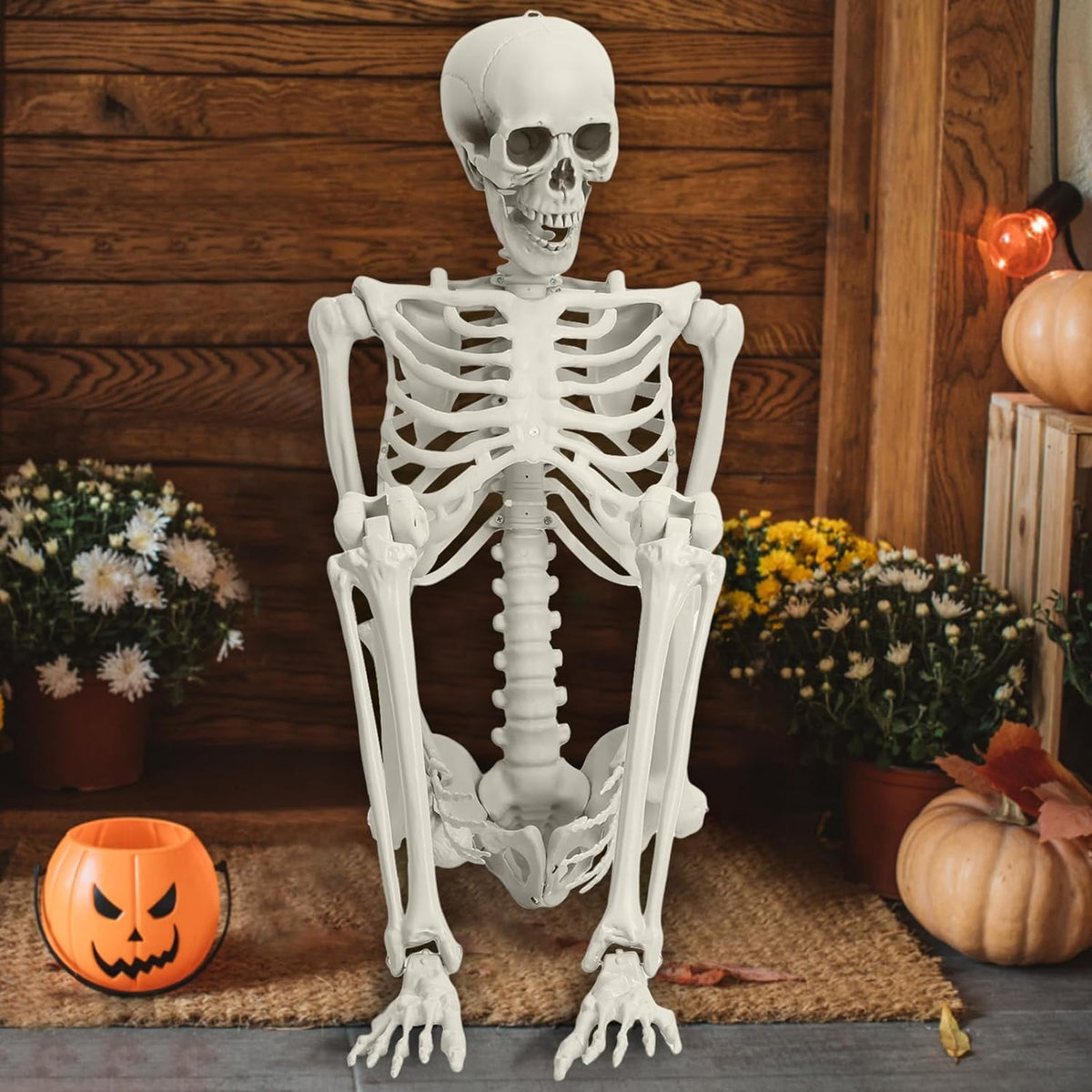 Halloween Skeleton Decoration 65inch Plastic Life Size S856871